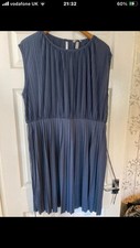 H&M Women's Blue Pleated Dress