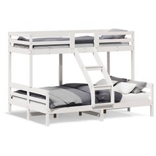 Bunk Bed Solid Pine Wood White