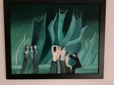 Sailing Boats.  Original oil on Board. 50 x 40 cm Signed on rear