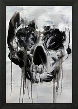 Optical Illusion Skull Framed