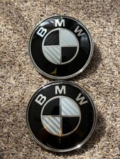 BMW Badges Carbon Black 2x
