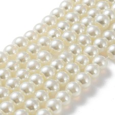 Ivory Glass Pearl 6mm Round