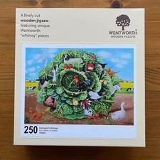 Farmyard Cabbage - 250 piece Wentworth wooden puzzle surreal animals COMPLETE