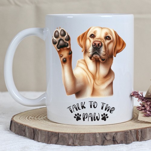 Funny golden labrador dog mug - funny,