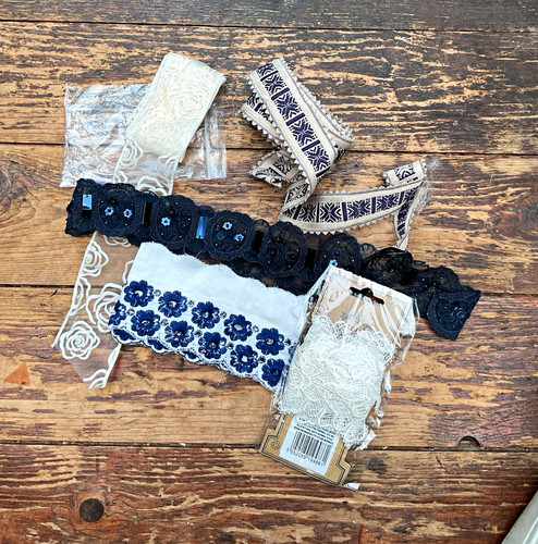 Mixed lace trim haberdashery - lace, &