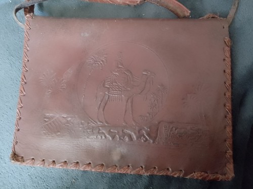 Vintage brown leather satchel - vintage,