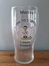 Leeds United Personalised Pint Glass 'Murray Born To Support Leeds United'