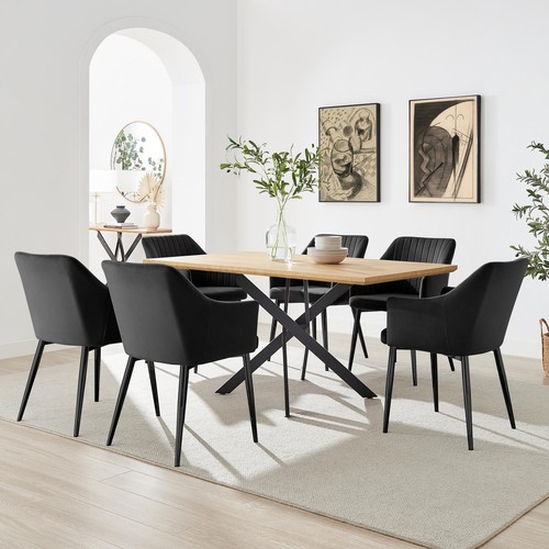Leonardo oak effect - oak, dining