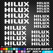 20x TOYOTA HILUX Vinyl Decal Stickers Sheet 5 Size Car Window Bumper Livery