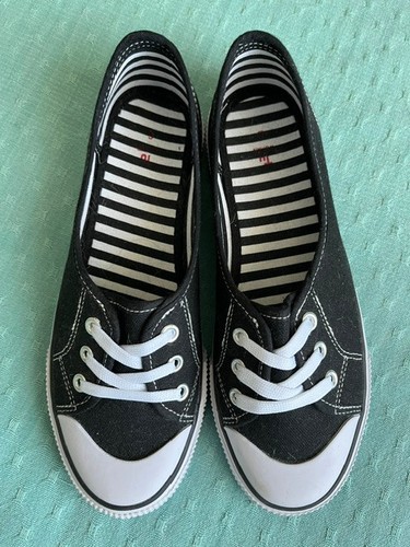 Black white canvas deck - tu,