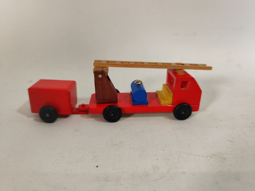 Miniature wooden fire - fire, truck