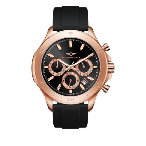 Mens chronograph rose - mens, gold