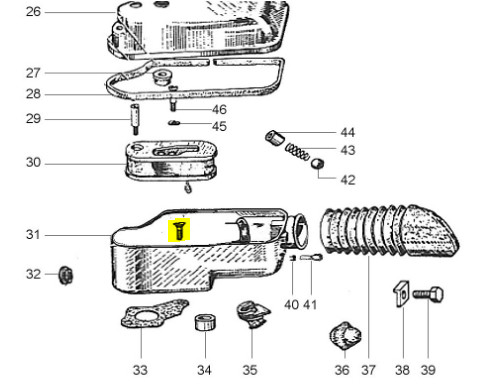 Vespa carb air box engine - box,