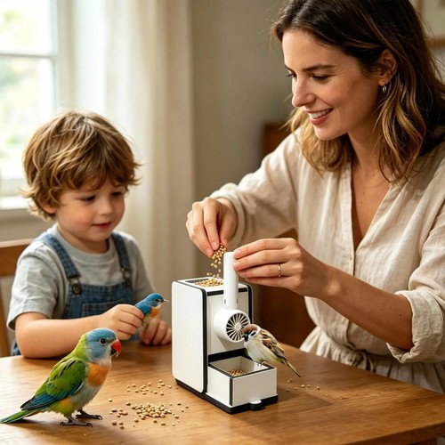 Wooden bird seed - wooden, shell