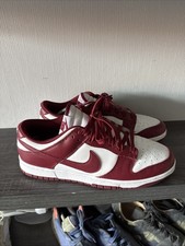 GREAT CONDITION -Nike Dunks Low Burgundy/White-UK10.5