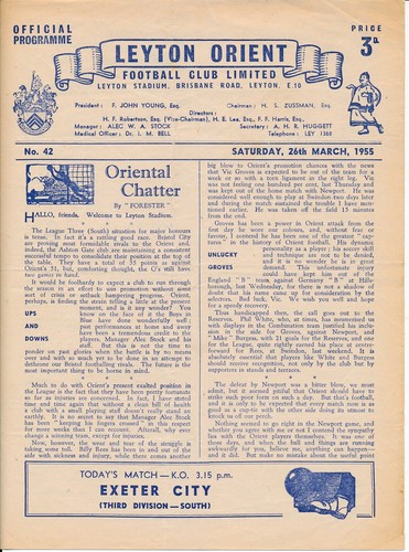 Leyton orient exeter - orient, city