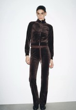 ZARA VELVET JACKET WITH TEXT &