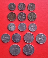 Numismatics Lot Of 15 Coins Kingdom Of Italy Savoy Vittorio Emanuele III