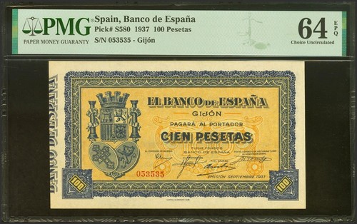 100 pesetas september - september, 1937