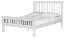 Aubrey Kingsize Wooden Bed Frame White Sturdy and Stylish Bedroom Furniture