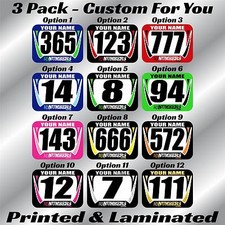 Dirt Bike Number Name Plate