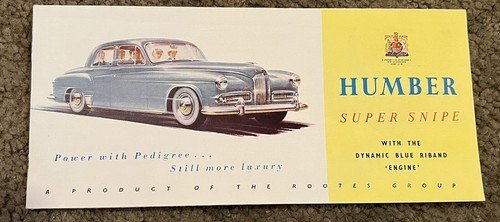 Humber super snipe brochure - super,