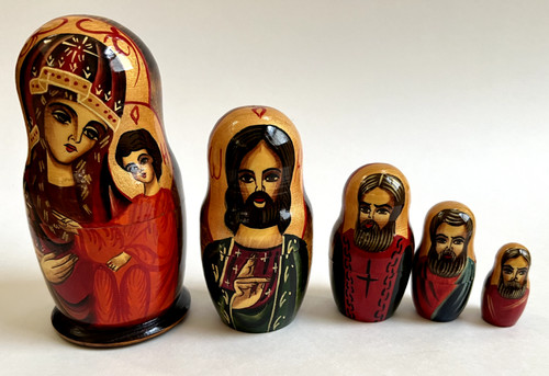 Religious nesting dolls hand - nesting,