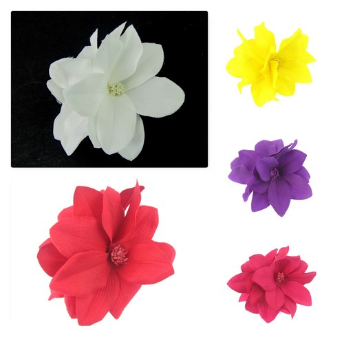 Double flower hair clip - hair, with