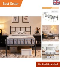 Elegant Black 3ft Metal Bed