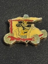 BLACK RAT DRIVING FRED FLINSTONE CAR POLICE PIN BADGE