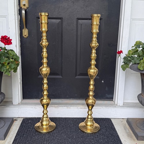 Brass floor candle stick - brass,