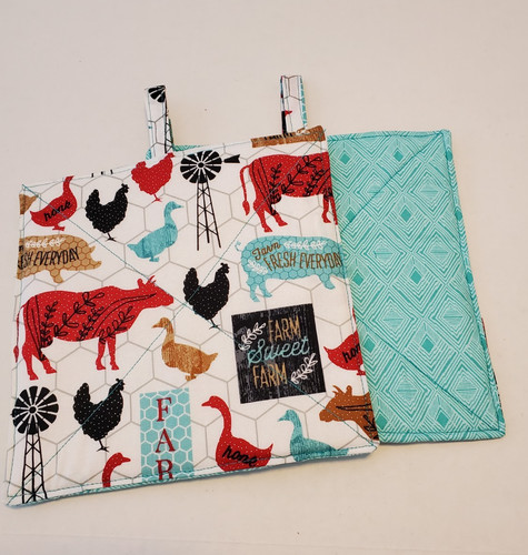 Handmade quilted pot - handmade,