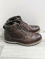 AM Shoe Brown Lace Up Zip