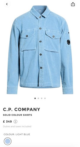 Company chord overshirt - c.p.,