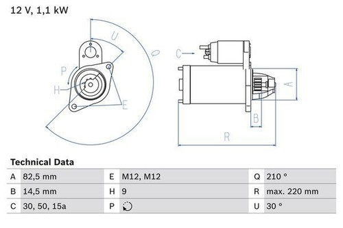 Bosch starter motor for - bosch, vw