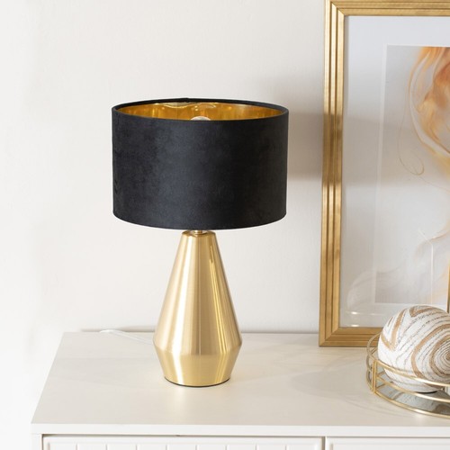 Antique brass touch table lamp - brass,