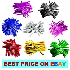 Metallic Soft Wire Twist Ties 4 Food Freezer Sweets Cake Party Gift Plastic Bags