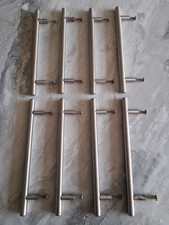 8x Cupboard / Drawer Handles T-BAR Chrome Kitchen Bathroom Door Pull 220mm USED.