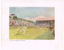 Lawn Tennis Championship At Wimbledon Antique Picture Print 1906 TKE#F