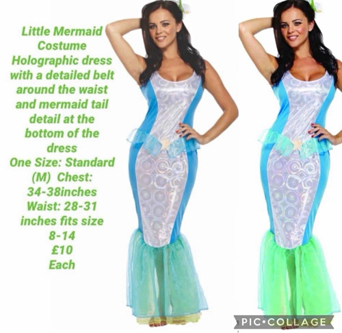 Womens mermaid fancy dress - womens,