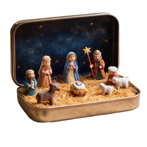 Mini christmas nativity - christmas,