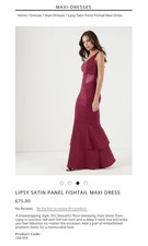 Lipsy Red Fishtail Satin Maxi #Prom #Cruise #Formal Dress 12