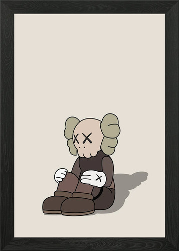 Kaws illustration framed wall - kaws,