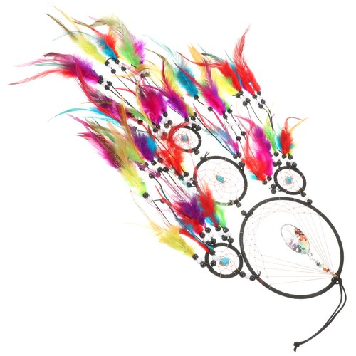 Colorful plume dream catcher - dream,