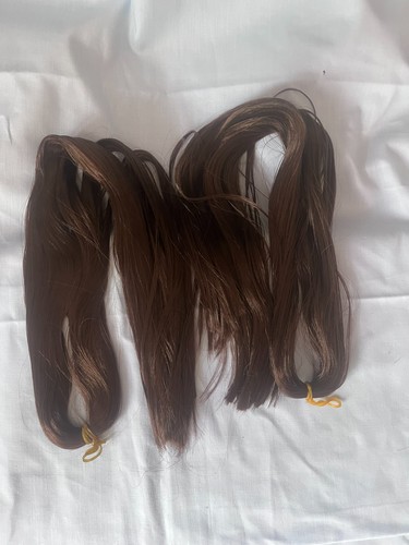 Doll hair for rerooting brown