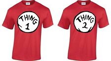 TSHIRT (411) THING 1 THING 2 World Book Day Kids Ladies Unisex Gift T SHIRT