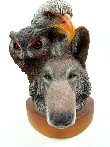 Vtg bald eagle owl wolf - eagle,,