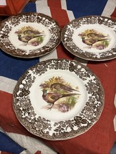 3 Number ROYAL WORCESTER PALISSY GAME SERIES PHEASANT BIRD DINNER PLATE 9 3/4"
