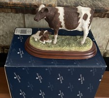 Border Fine Arts Ayrshire Cow And New Calf Model A1467 By Lesley McKenzie