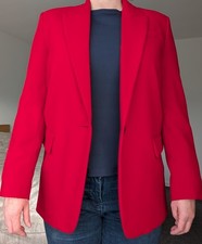 ZARA Red Oversized Blaser